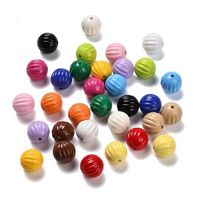 Spray Painted Opaque Acrylic Beads