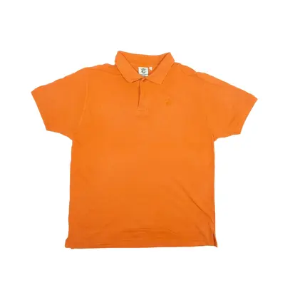 GYMNASIUM BASIC Polo Shirt Orange Short Sleeve Mens XL