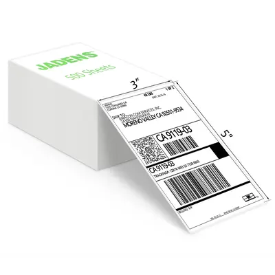 3''x5'' Thermal ShippIng Label for Jadens printer 3 Inch Printing Sticker Paper Waterproof BPA-Free 500 Sheets