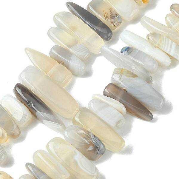 Natural Grey Agate Beads Strands
