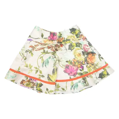 TED BAKER Womens A-Line Skirt Cream Short Floral UK 8