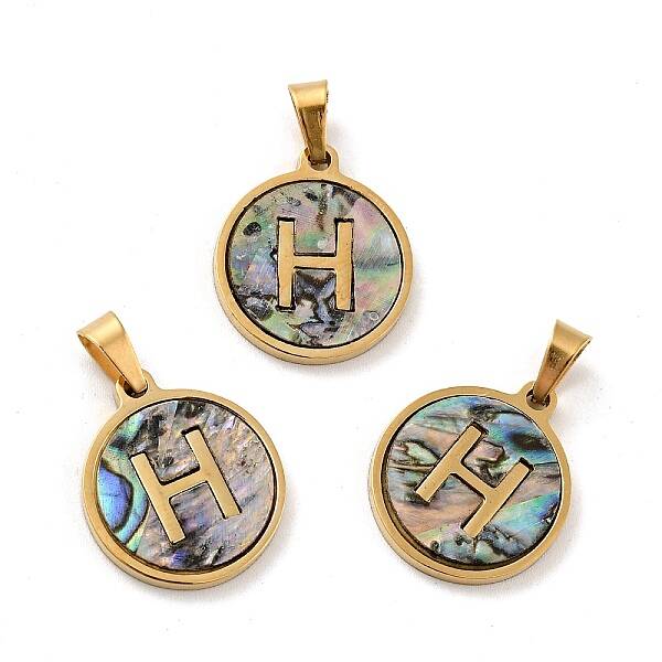 PVD Vacuum Plating 304 Stainless Steel with Paua Shell Pendants