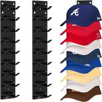 Baseball Cap Organizer, 2 Counts Wall Mounted Hat Storage Rack, Hat Organizer for Door, Bedroom, Closet, Home Organizer, Deco...