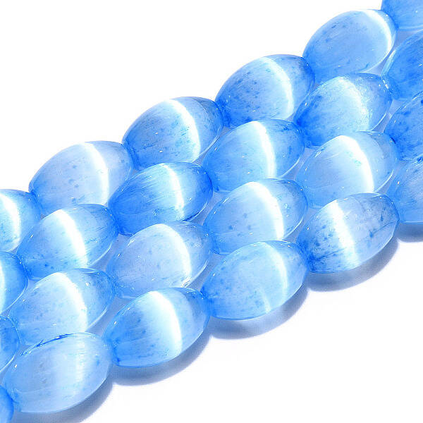 Dyed Natural Selenite Beads Strands