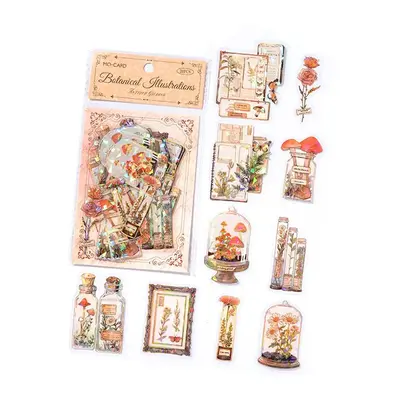 Vintage Pattern Sticker, 20pcs/bag Waterproof Decorative Sticker for DIY Scrapbook Journal