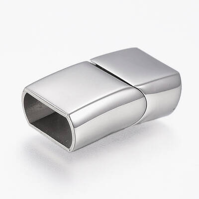 Tarnish Resistant 304 Stainless Steel Magnetic Clasps with Glue-in Ends