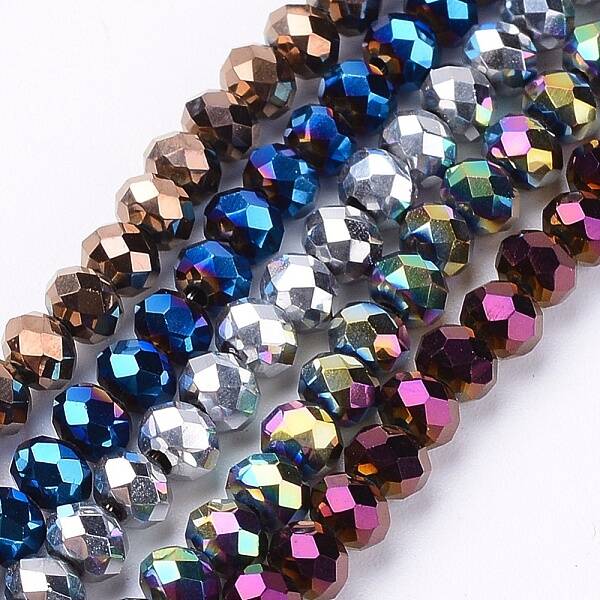 Electroplate Glass Bead Strands