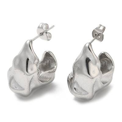 Non-Tarnish 304 Stainless Steel Twist Stud Earrings