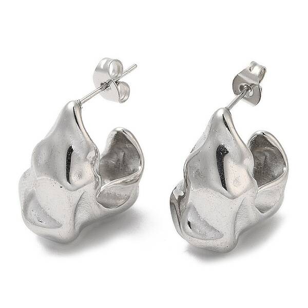 Non-Tarnish 304 Stainless Steel Twist Stud Earrings
