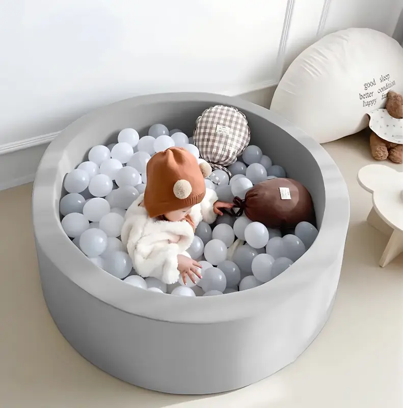Soft Memory Foam Ball Pit Sponge Indoor Round Ball Pit Playpen for Toddler Children