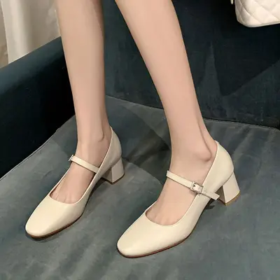CHIKO Camisha Square Toe Block Heels Mary Jane Shoes
