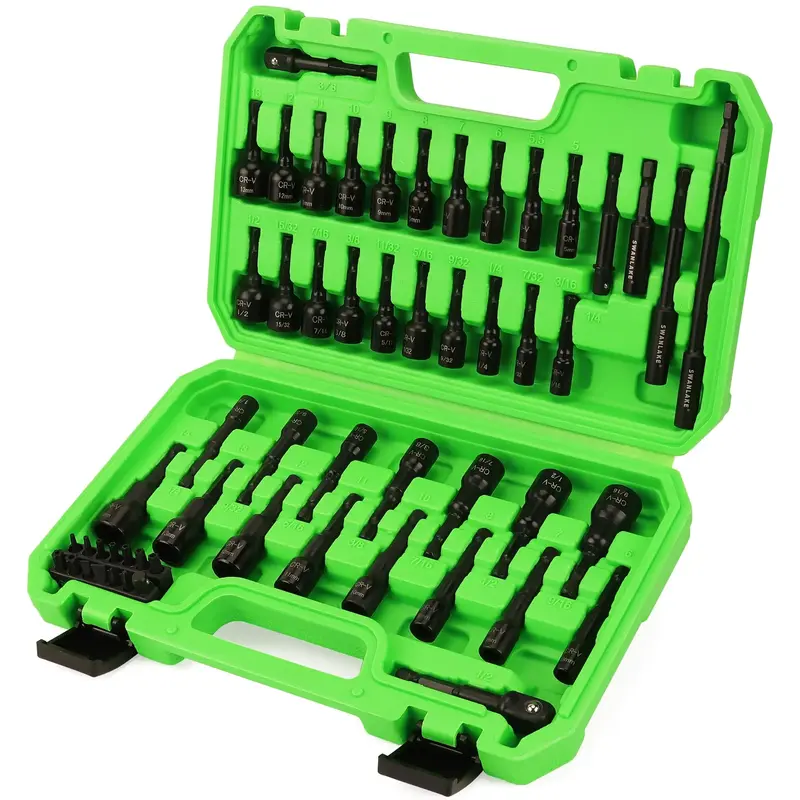55-Piece Magnetic Nut Driver Set, Metric & SAE 1/4\