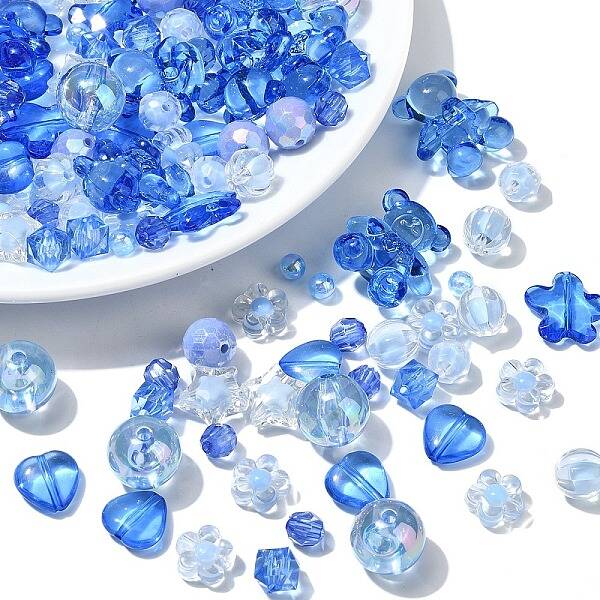 120Pcs 12 Styles Mixed Styles Acrylic Beads