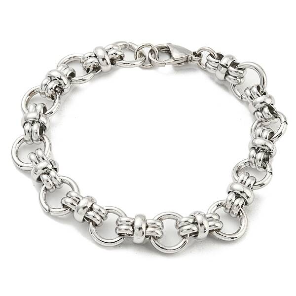 Non-Tarnish 304 Stainless Steel Ring Link Chain Bracelet