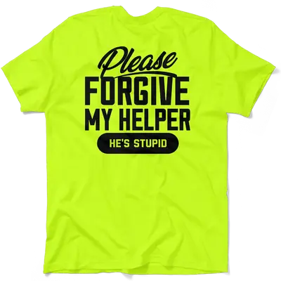 My Helper - Safety Yellow Pocket T-Shirt