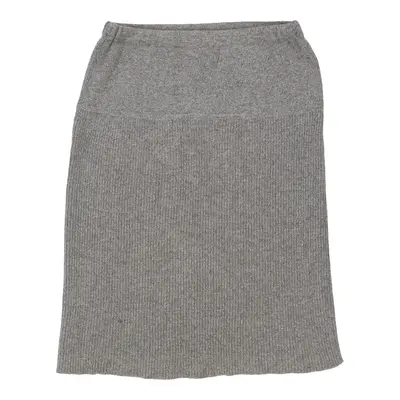 Iceberg Midi Skirt - Large Grey Wool Blend | Size: large