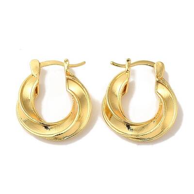 Rack Plating Brass Hoop Earrings