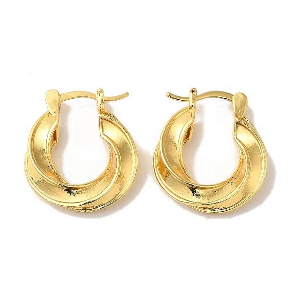 Rack Plating Brass Hoop Earrings