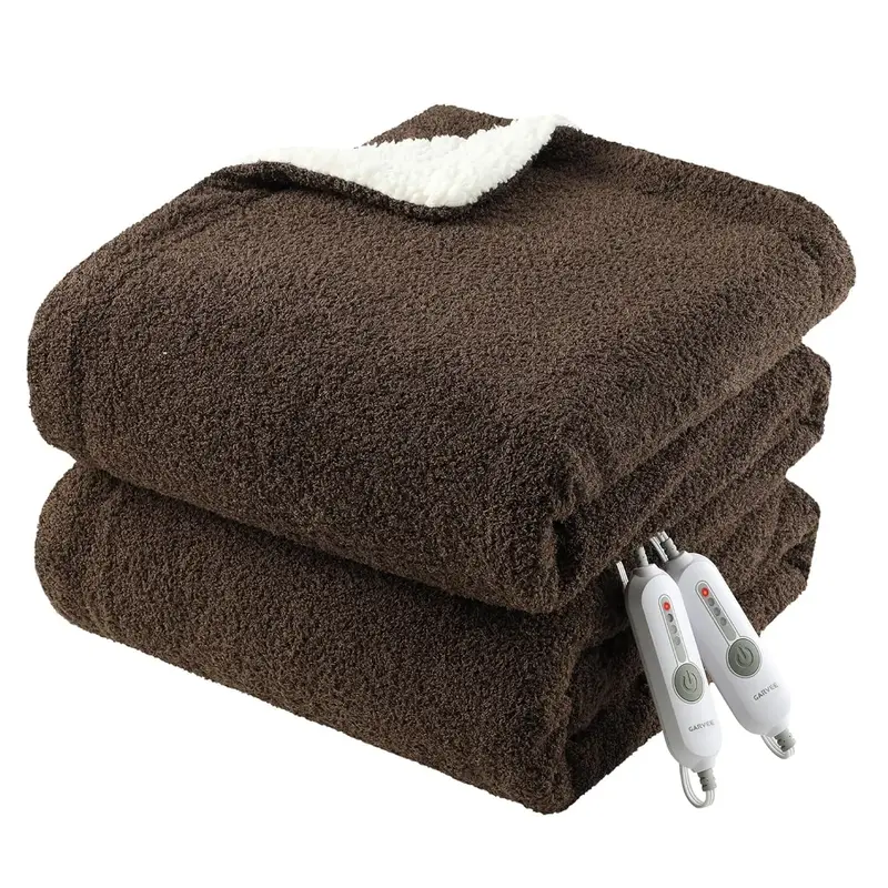 Garvee King Size Electric Blanket, Heated Blanket Dual Control Soft Double Sherpa Cozy with 4 Heating Levels & 10H Auto Off, ...