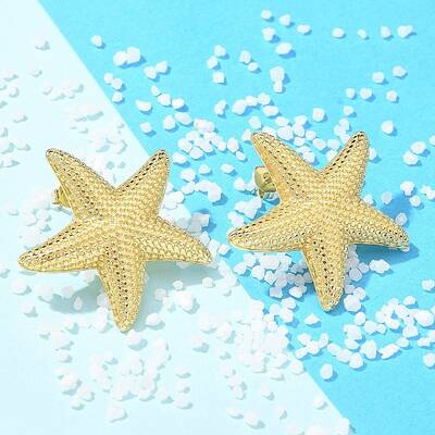 Brass Stud Earrings for Women