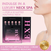EXH Peptide Neck Mask Set – 5 Ampoules + 5 Masks with Pro-Xylane & White Truffle for Neck Skin Support Cosmetic