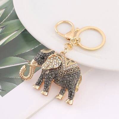 Alloy Rhinestone Keychain