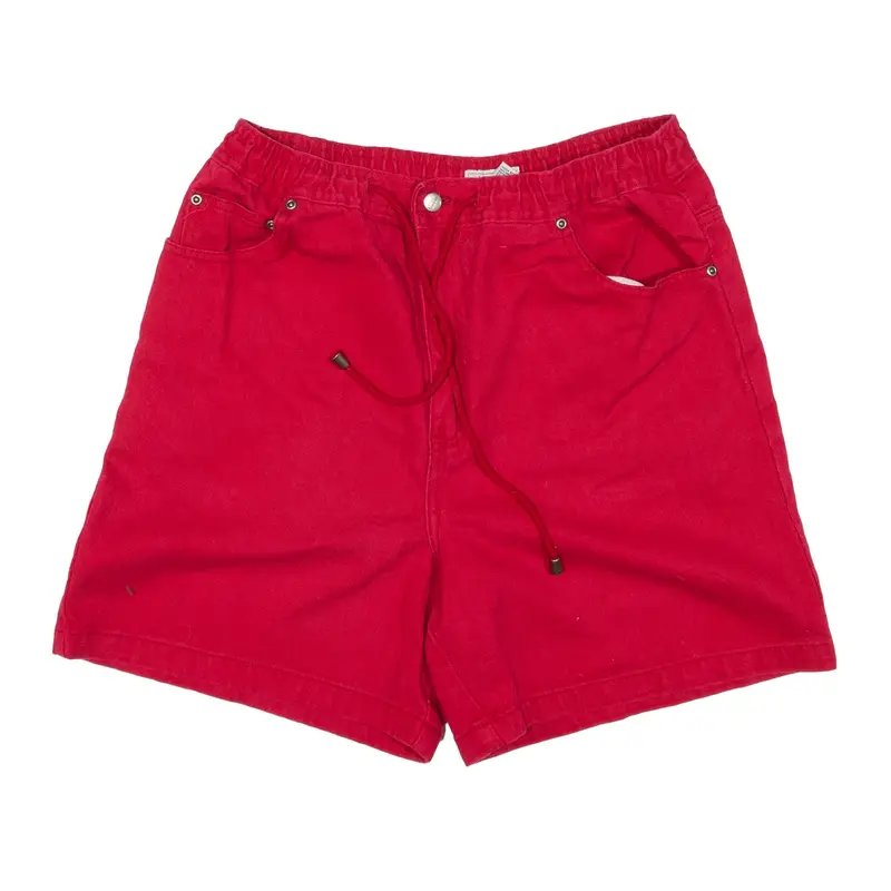 BASIC EDITIONS Denim Shorts Pink Relaxed Womens XS W28