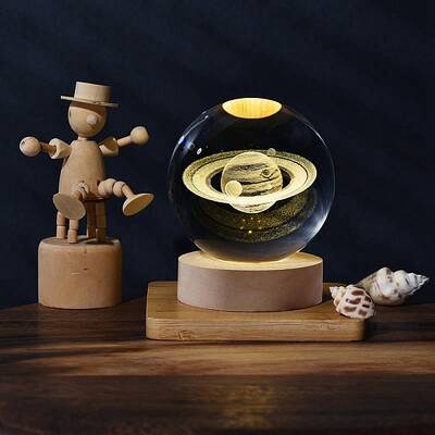Glass Crystal Ball Night Light