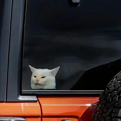 Funny Cat Pattern Car Sticker, Car Exterior Decorative Sticker, Universal Decorative Stickers for Car, Laptop, Refrigerator, ...