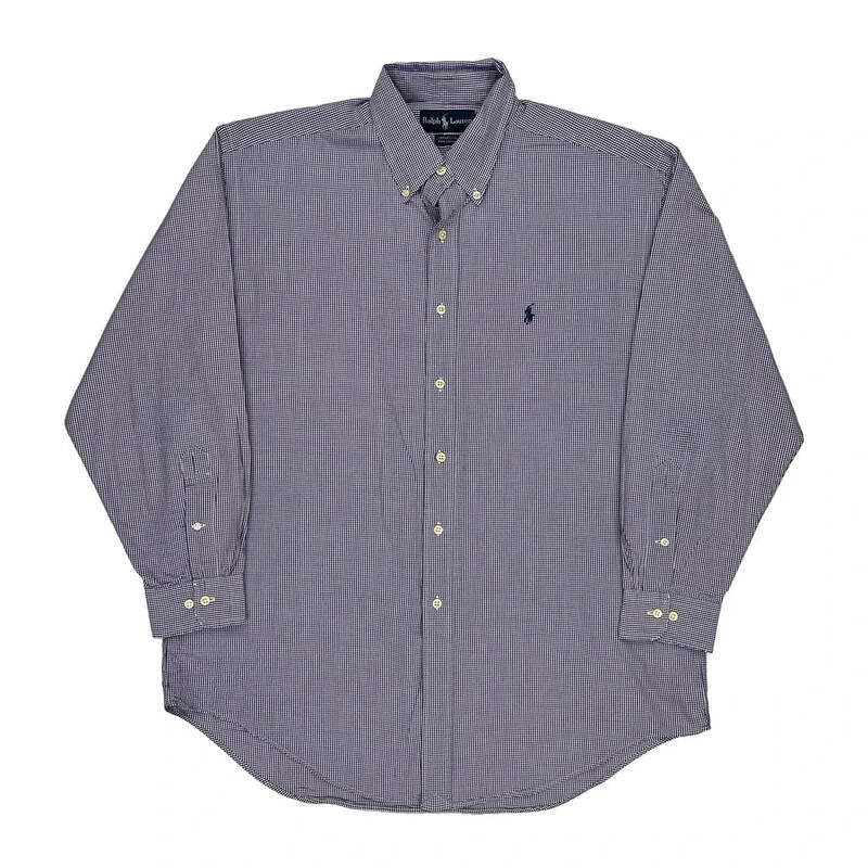 Yarmouth Ralph Lauren Checked Shirt - Large Blue Cotton