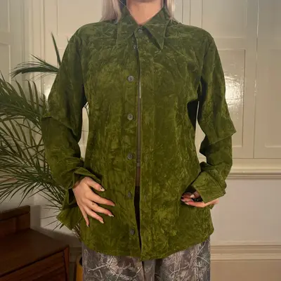 Unbranded Overshirt - Large Green Polyester