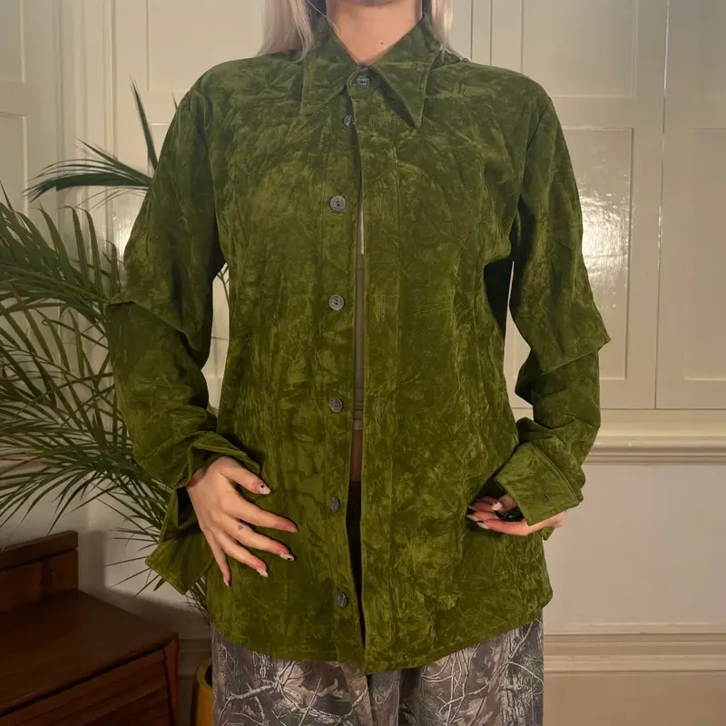 Unbranded Overshirt - Large Green Polyester