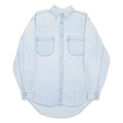 LEVI'S Red Tab Mens Denim Shirt Blue Long Sleeve S