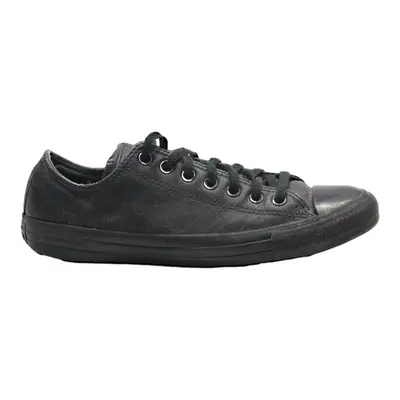 CONVERSE Low Top Trainers Black Leather Womens UK 8.5