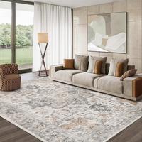 【Deals for You Days】GENIMO Area Rugs for Living Room, Machine Washable Non Slip Vintage Retro Rugs, Low Pile Lightweight ...