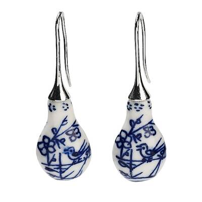 Gourd Porcelain Dangle Earrings