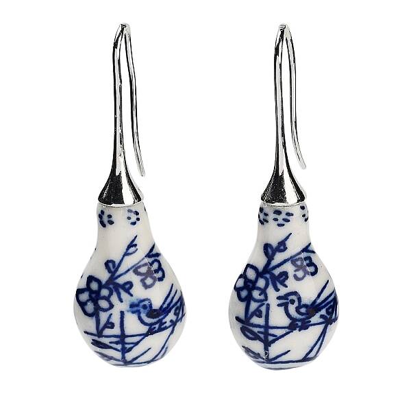 Gourd Porcelain Dangle Earrings