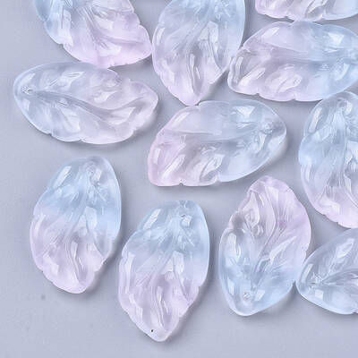 Two Tone Transparent Spray Painted Glass Pendants