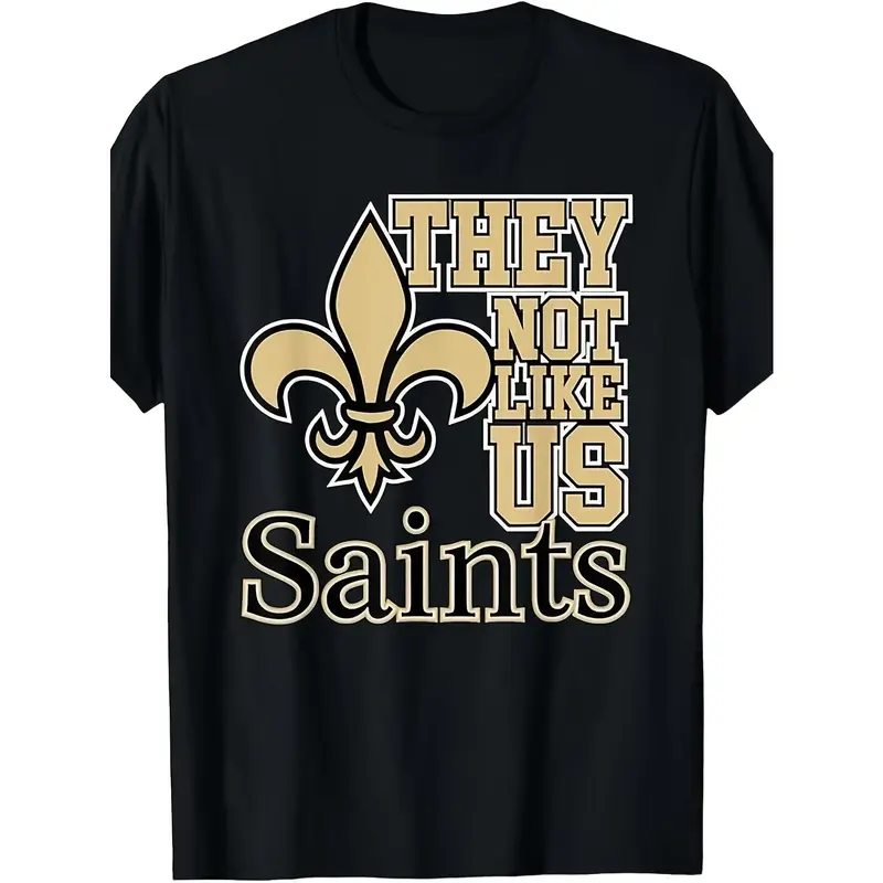 Saints Fan Pride Men's T-Shirt - Comfortable cotton, casual crew neck, unique printed design, machine washable