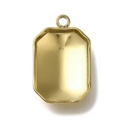 Ion Plating(IP) 304 Stainless Steel Pendant Cabochon Settings
