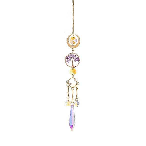 Glass Cone Hanging Suncatcher Prism Ornament