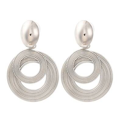 Silver Needle Silver Earrings Fashion Metal Earrings Simple Design Earrings