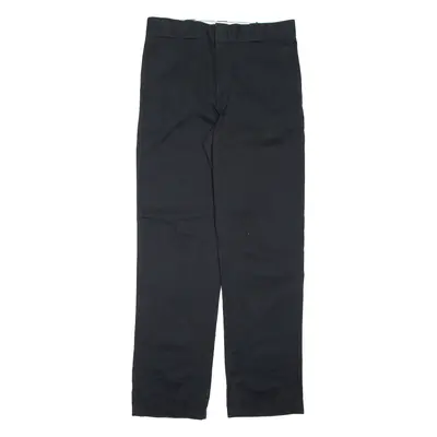 DICKIES Chino Mens Trousers Black Regular Straight W32 L34