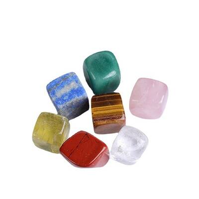 Natural Mixed Gemstone Cube Set Display Decorations