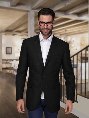 Black Linen Sport Coat