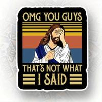Cartoon Jesus Pattern Car Sticker, Car Exterior Decorative Stickers, Multipurpose Self Adhesive Decal for Car Bumper, Laptop,...