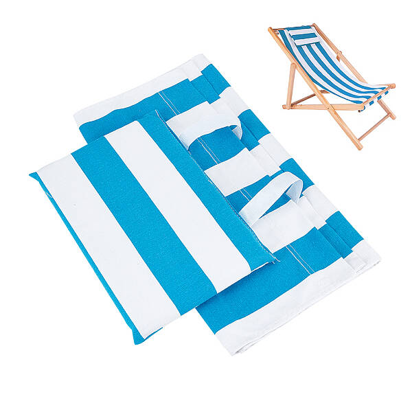 Canvas Cloth Beach Lounge Chair Cover with Pillows