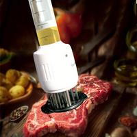 2 in 1 Meat Injector, Meat Tenderizer, Professional Meat Injector for Tenderizing and Flavoring Steaks, Modern Kitchen Access...