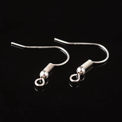 Silver Color Plated Brass Earring Hooks