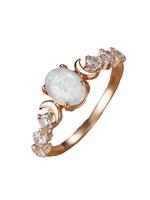 Summer Oval Shaped Artificial Gemstone & Rhinestone Decorated Ring, Gifts for Her, Wedding & Engagement Jewelry Gift for Wome...